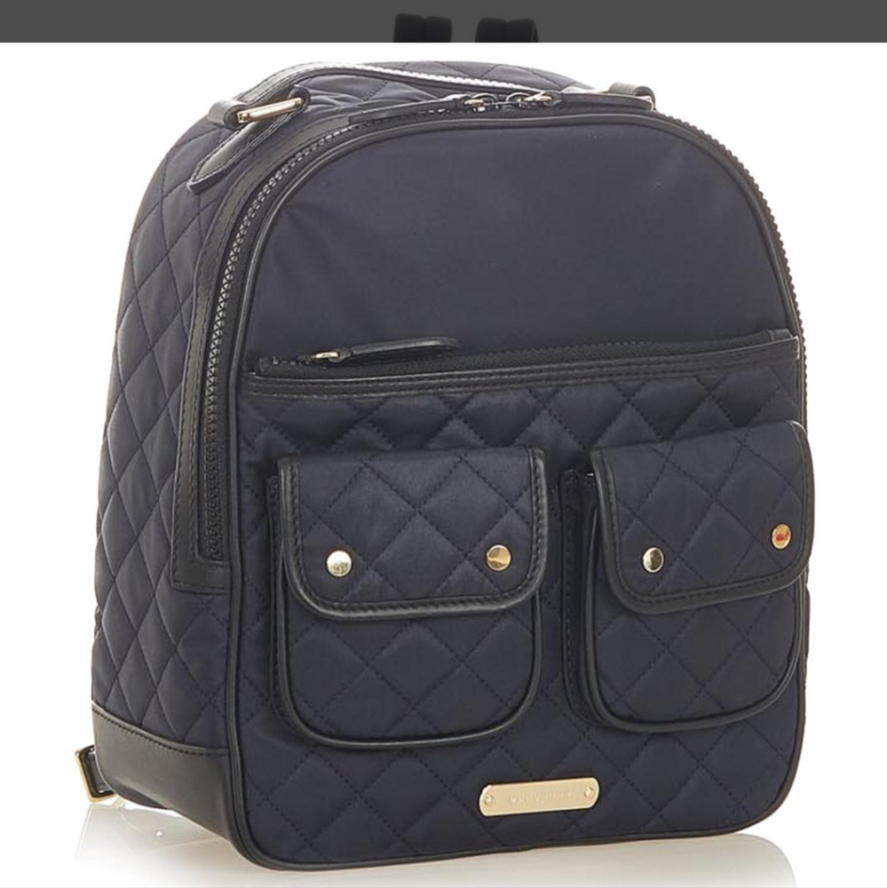 Buberry Medium Nylon / Leather Navy Blue Backpack